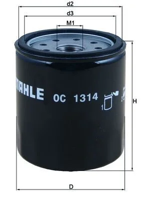 Alyvos filtras MAHLE OC1314