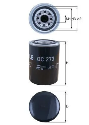 Alyvos filtras MAHLE OC273