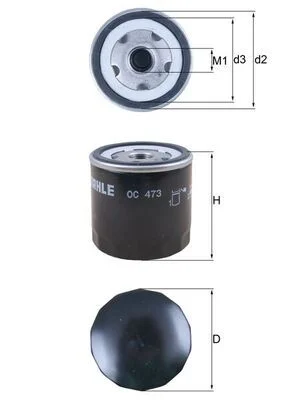 Alyvos filtras MAHLE OC473