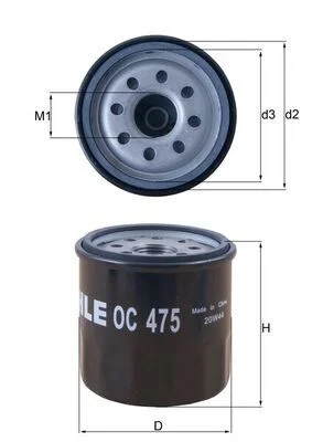 Alyvos filtras MAHLE OC475