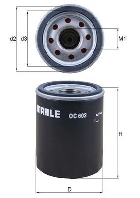 Alyvos filtras MAHLE OC602