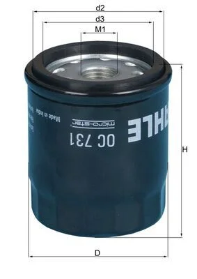 Alyvos filtras MAHLE OC731