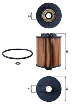 Alyvos filtras MAHLE OX1075D