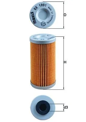 Alyvos filtras MAHLE OX 1091