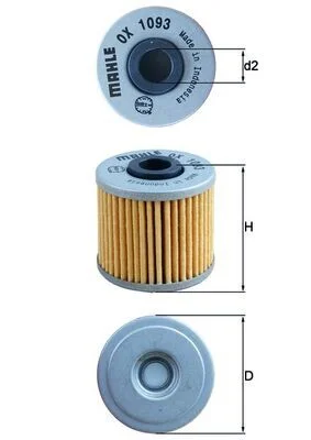 Alyvos filtras mahle OX1093