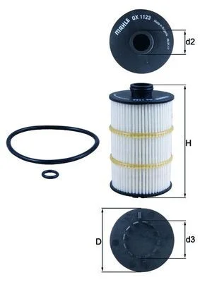 Alyvos filtras MAHLE OX1123D