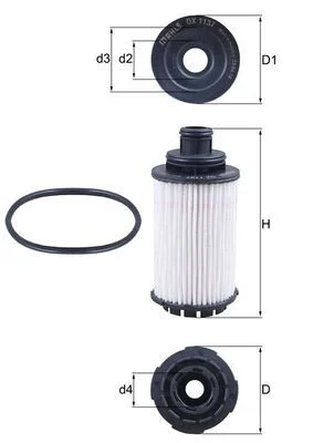 Alyvos filtras MAHLE OX1137D