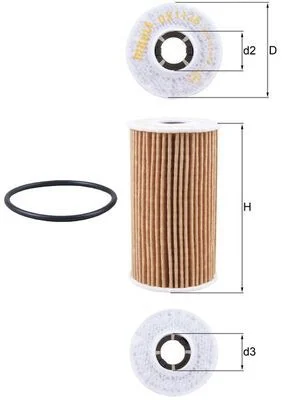 Alyvos filtras MAHLE OX1138D