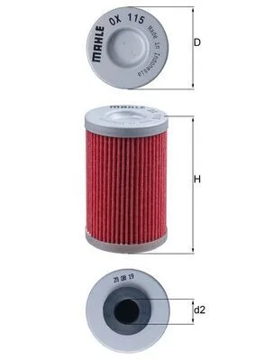 Alyvos filtras MAHLE OX115