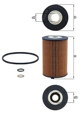 Alyvos filtras mahle OX 1158D