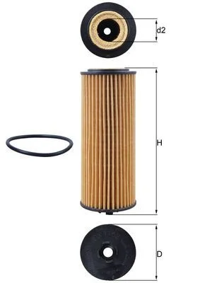 Alyvos filtras MAHLE OX1162D