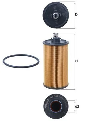 Alyvos filtras MAHLE OX1245D