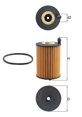 Alyvos filtras MAHLE OX1266D