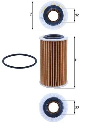 Alyvos filtras mahle OX1267D
