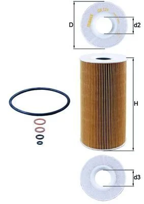 Alyvos filtras MAHLE OX126D