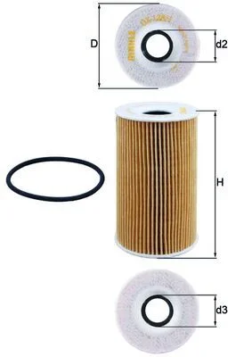 Alyvos filtras MAHLE OX 128/1D
