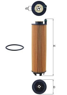 Alyvos filtras mahle OX1301D