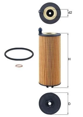 Alyvos filtras MAHLE OX1302D