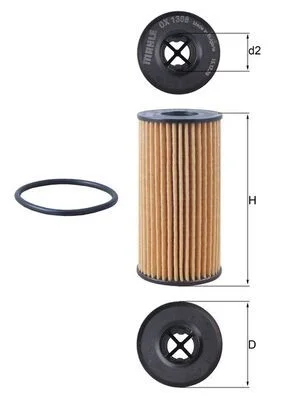 Alyvos filtras MAHLE OX1308D