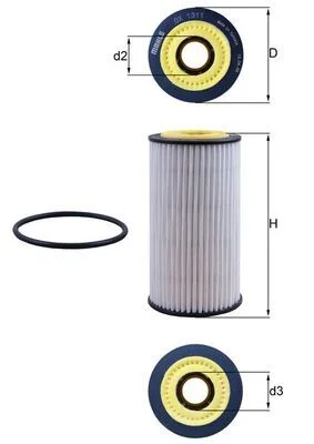 Alyvos filtras mahle OX1311D