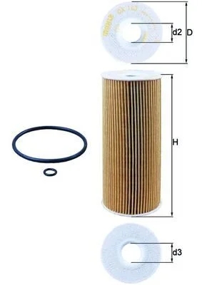 Alyvos filtras MAHLE OX 143D