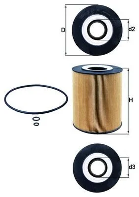 Alyvos filtras MAHLE OX146D