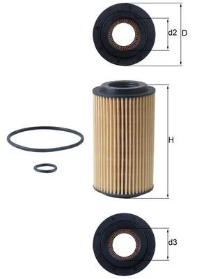 Alyvos filtras MAHLE OX153D4