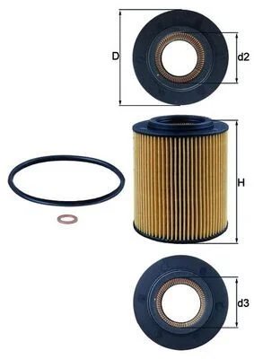 Alyvos filtras MAHLE OX 154/1D