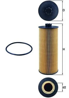 Alyvos filtras MAHLE OX155D