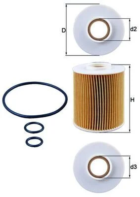 Alyvos filtras MAHLE OX163/4D