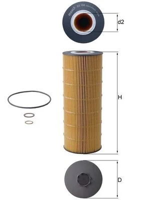 Alyvos filtras MAHLE OX168D