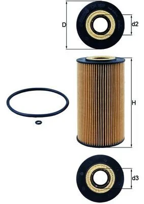 Alyvos filtras mahle OX 169D