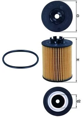 Alyvos filtras MAHLE OX 173/2D