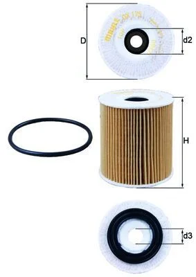 Alyvos filtras MAHLE OX175D