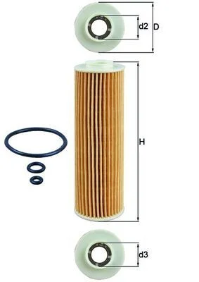 Alyvos filtras MAHLE OX183/5D1
