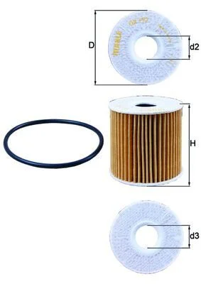 Alyvos filtras MAHLE OX192D