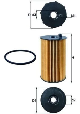 Alyvos filtras MAHLE OX 205/2D