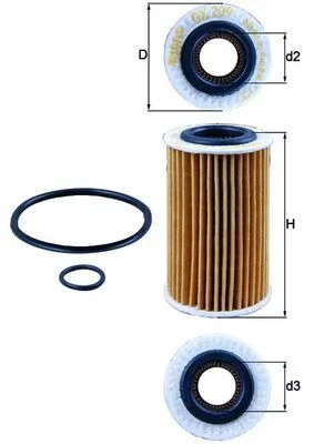Alyvos filtras MAHLE OX209D