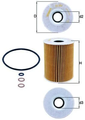 Alyvos filtras MAHLE OX254D2