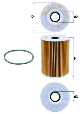 Alyvos filtras MAHLE OX 254D4