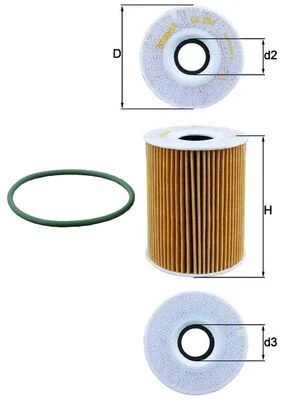 Alyvos filtras MAHLE OX 254D5