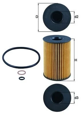 Alyvos filtras MAHLE OX353/7D