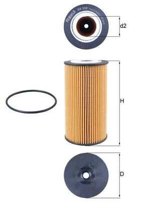 Alyvos filtras MAHLE OX358D
