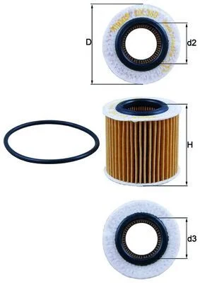 Alyvos filtras MAHLE OX360D