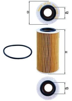 Alyvos filtras MAHLE OX 370D