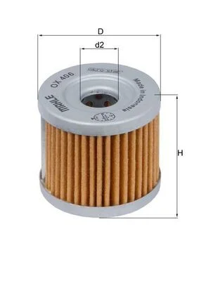 Alyvos filtras MAHLE OX406
