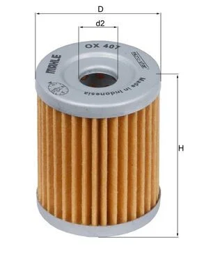Alyvos filtras MAHLE OX407