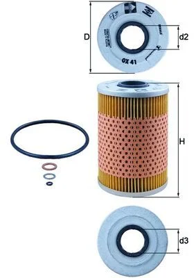 Alyvos filtras MAHLE OX 41D