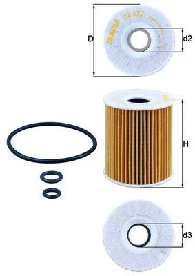 Alyvos filtras MAHLE OX422D