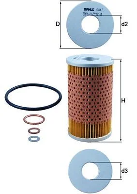 Alyvos filtras MAHLE OX47D